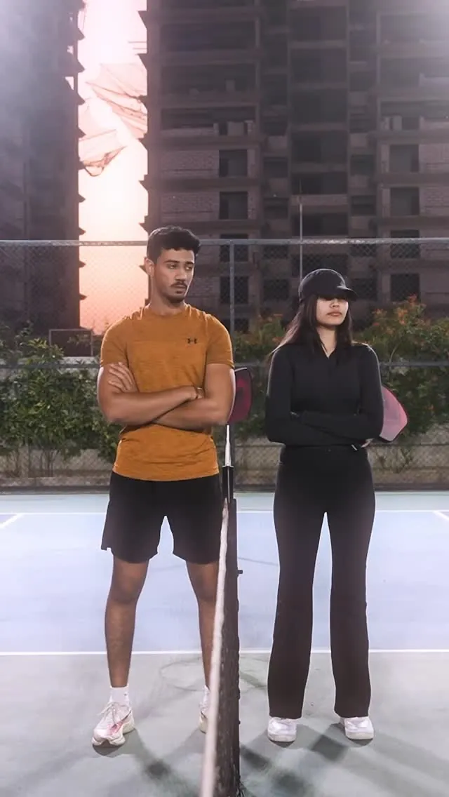 Two players courtside